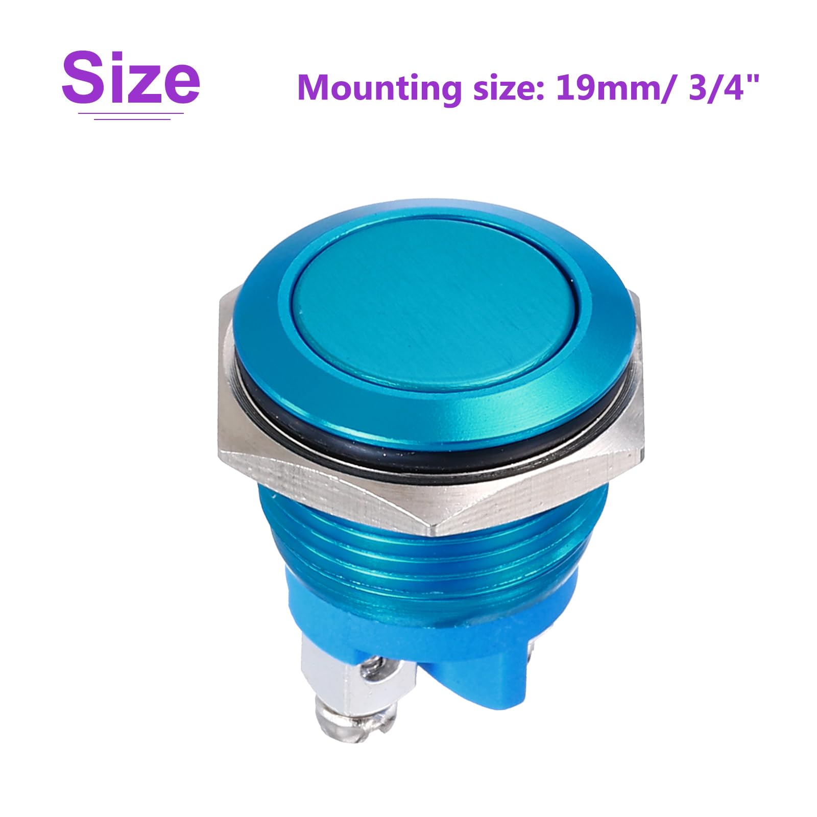 DMiotech 1 Pcs 19mm / 3/4" Push Button Switch - Image 4