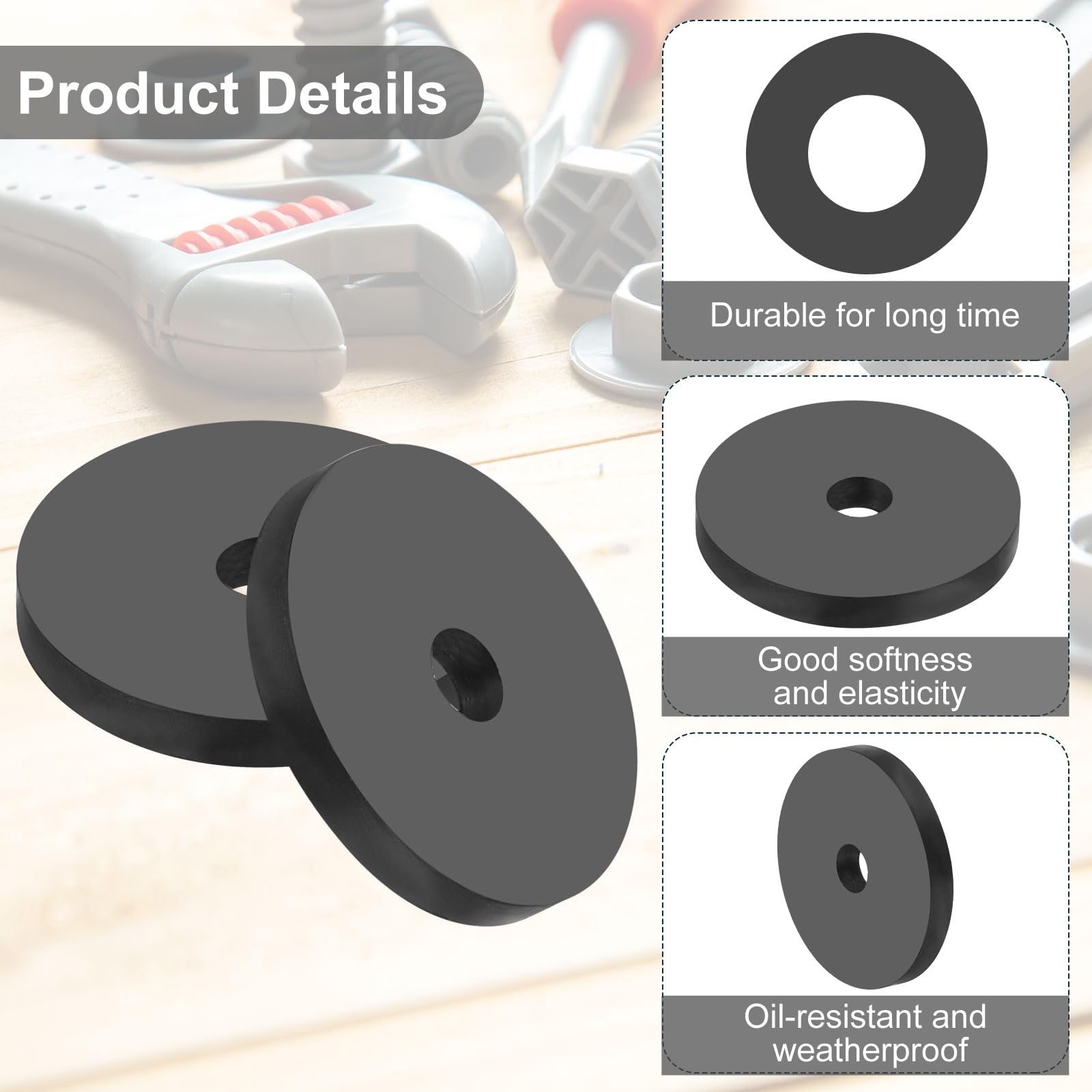 PATIKIL Multi Purpose Rubber Spacer - Image 3