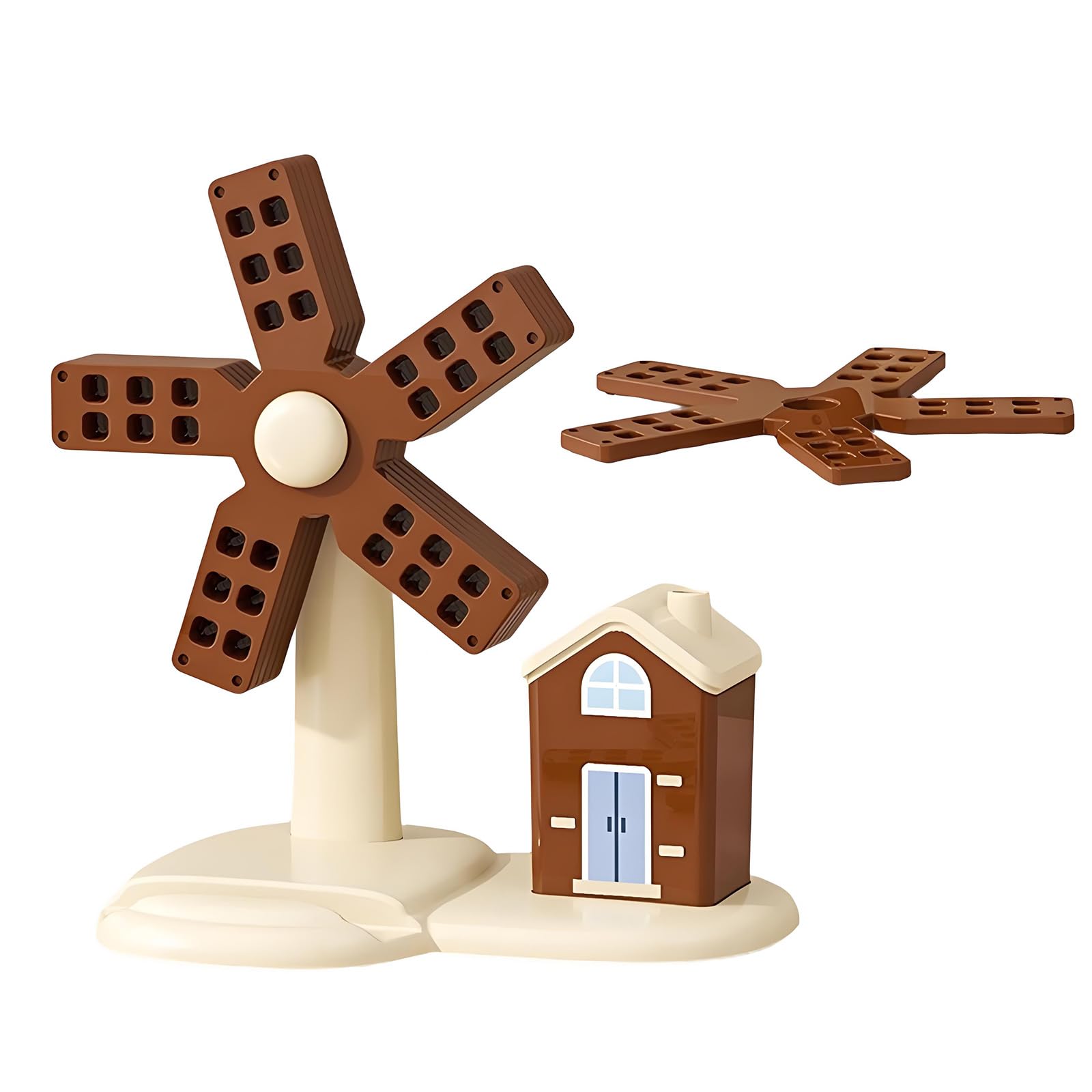 MALSSE Creative Windmill Design Placemat for Kitchen and Dining Placemat with Fun Windmill Pattern