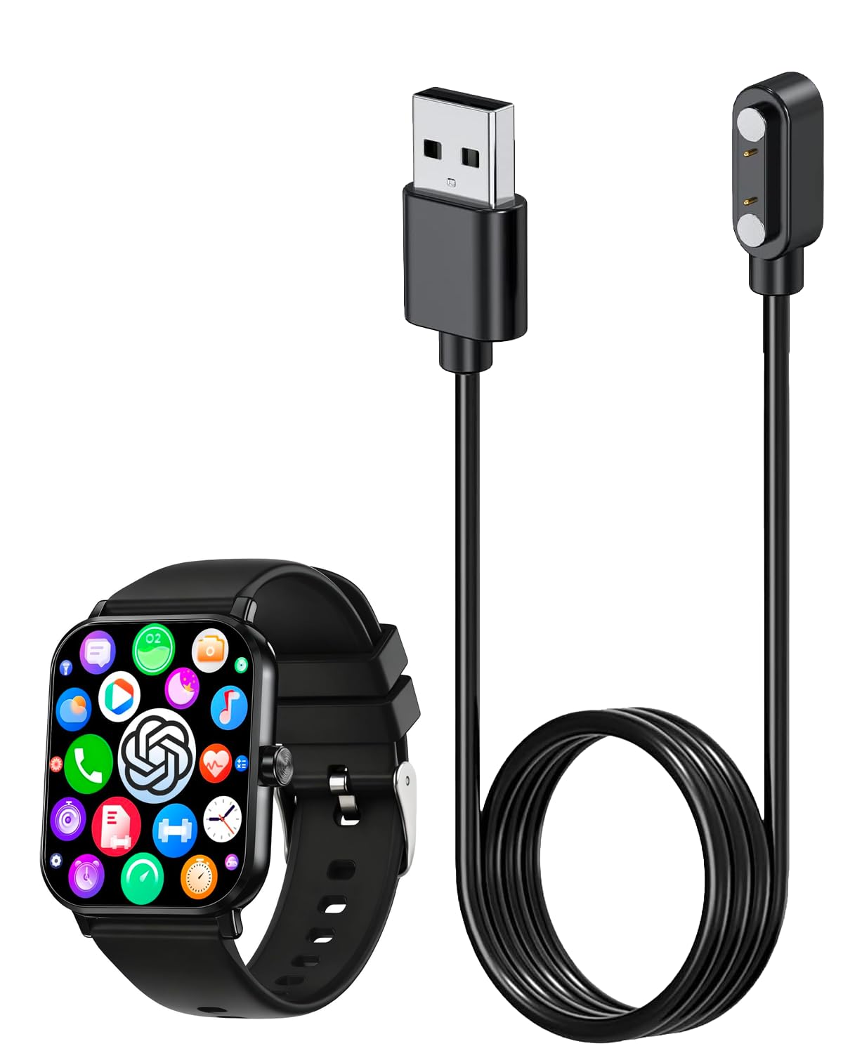 Amazon.co.jp: For KAKA TK19 スマートウォッチ 充電ケーブル 充電器