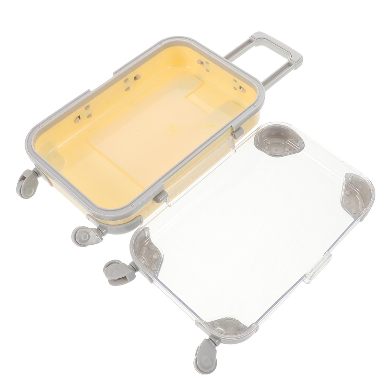 ARTSEWPLY Mini Suitcase Eyelash Storage Box Travel Makeup Bag for Organized Cosmetics Lash Holder Case for Parties Trips