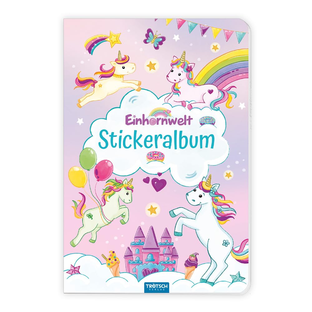 Fantasy Einhorn Sticker Kollektion 2025 - Album Mit 50 Stickern Zum Sammeln & Tauschen