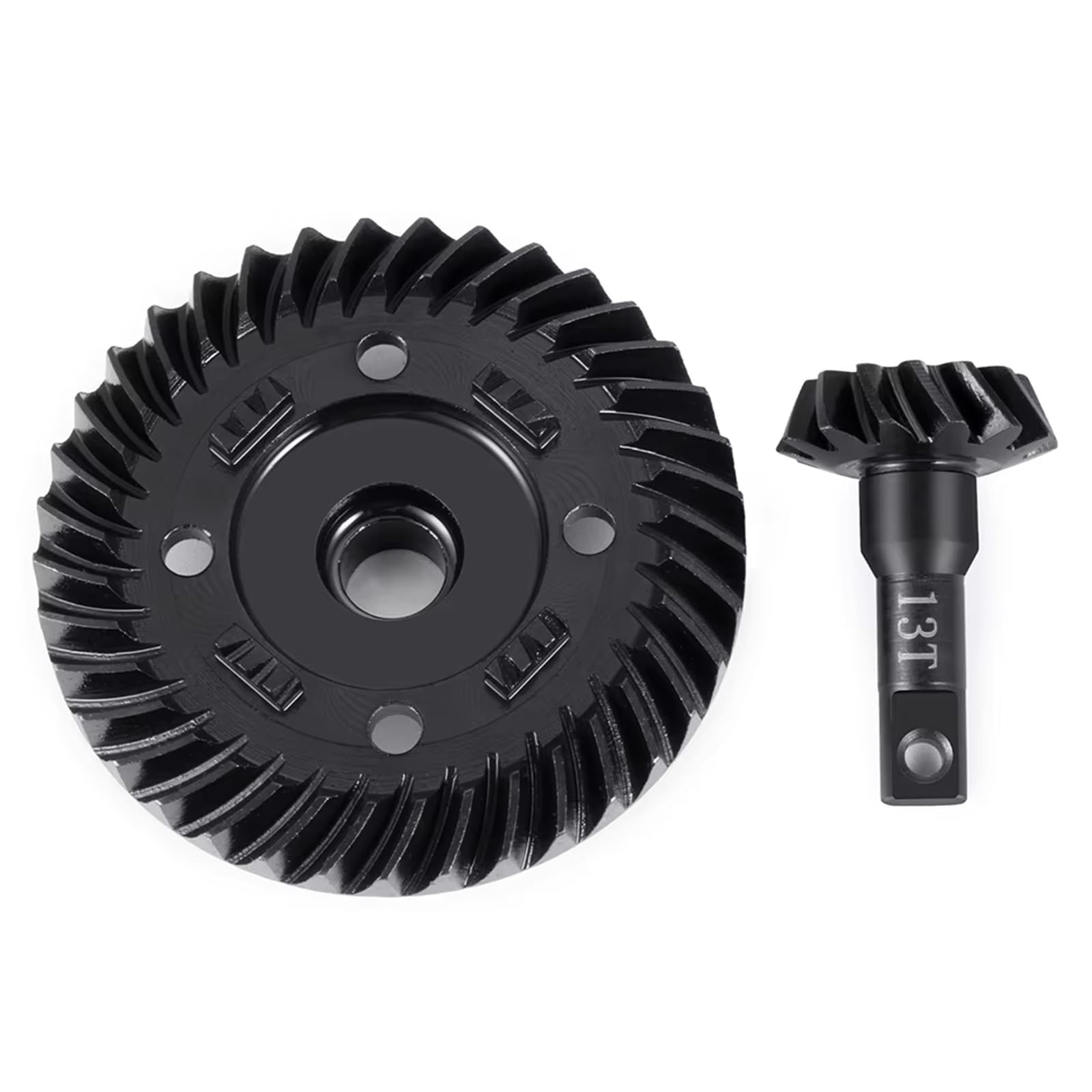 Compatible con Maxx para Slash 4X4 1/8 Coche Trepador De Control Remoto, Accesorios De Actualización, Engranaje Diferencial Delantero Trasero De Acero Y Piñón 13T 37T RC Reparar Piezas