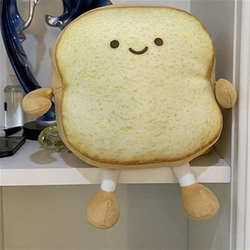 Miniatura 7 de Toast - Almohada de felpa de pan rebanado, divertido juguete de peluche de comida con expresión facial, cojín de peluche para sofá tostada, regalo