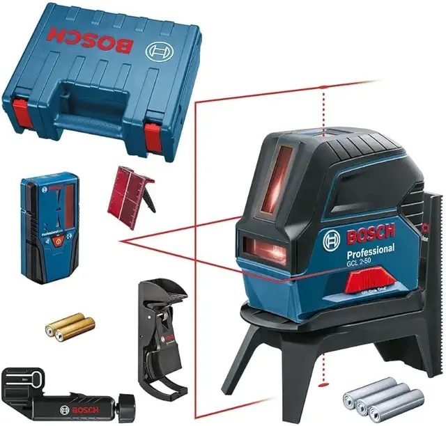 Imagen relacionada con Bosch Professional GCL 2-50 - Nivel láser (alcance 20/50 m, láser rojo, en maletín)