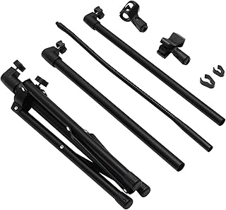 SUPVOX Microphone Floor Stand 1 PC Microphone Stand Boom Stand Telescopic Mic Stand Mic Tripod Foldable Pv Latex Black Accessories Microphone Boom Arm