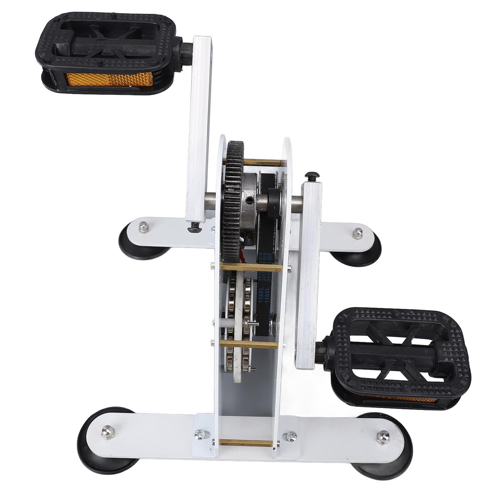 Eujgoov Generatore a Pedale 100W, di Ingranaggi in Metallo e Cinghia Silenziosa, 2 Uscite USB Ricarica Rapida DC 1-35V per Campeggio Alimentazione di Emergenza e Dispositivi a Basso