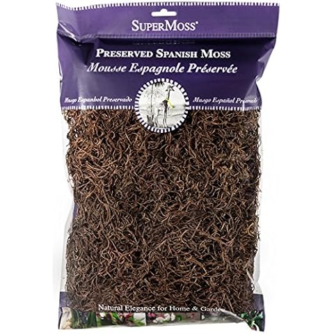 SuperMoss (26972) Spanish Moss Preserved, Coffee, 8oz (200 cubic inch) Cover