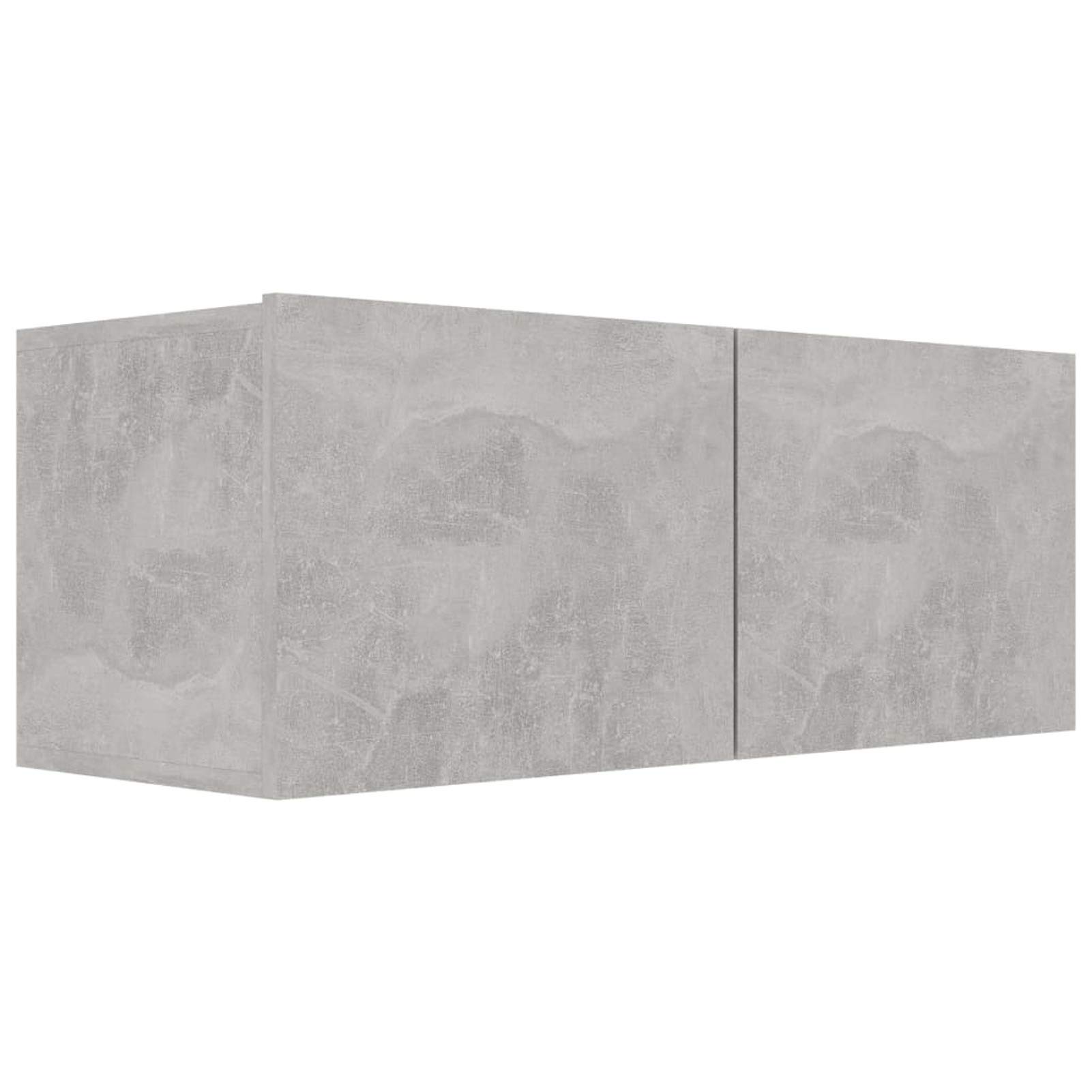 Festnight Mobile a Parete, tv Sospesa, Soggiorno, Moderna, in Legno Multistrato Grigio Cemento 80x30x30 cm