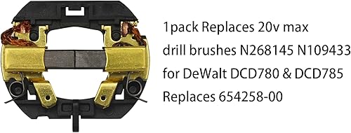 Miniatura 3 de N187232 Conjunto de soporte de cepillo de carbono para taladro DEWALT 20V DCF880 DCF885 DCF835 DCF830 N187232 DCD780C2 DCH243 DCH253 N268145 N109433