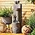 SERBILHOME Outdoor Water Fountains,3 Tiered Fountains Indoor for Relaxation, Tall Waterfall Fountain with LED Lights for Garden,Yard,Porch,Deck Decor, 11.7" L * 10" W * 39.4" H
