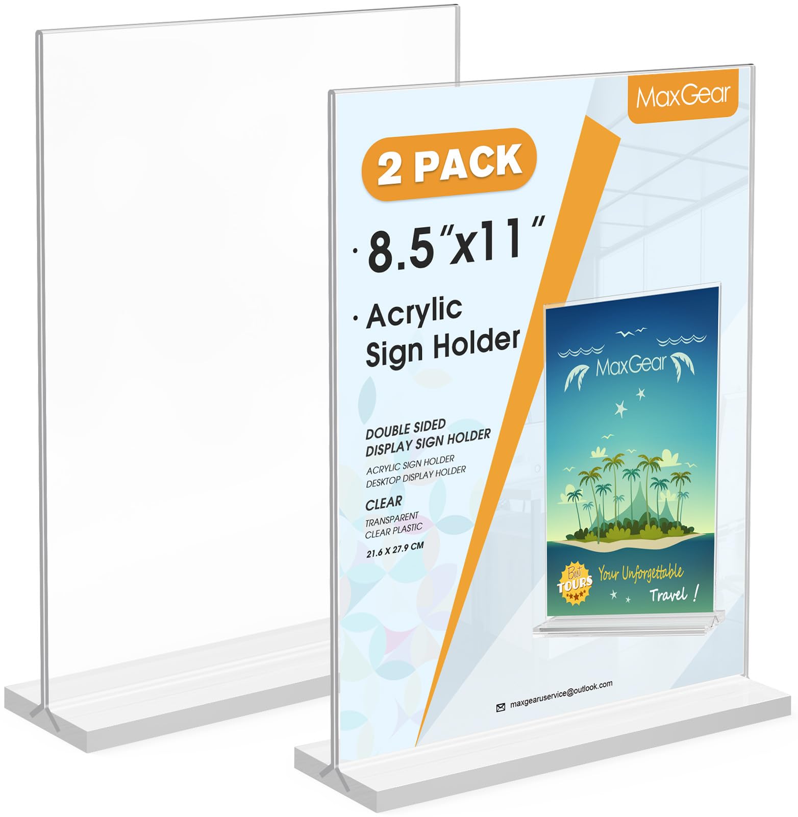 Amazon.com : Bundle-MaxGear Acrylic Sign Holder 8.5x11 Inches 2