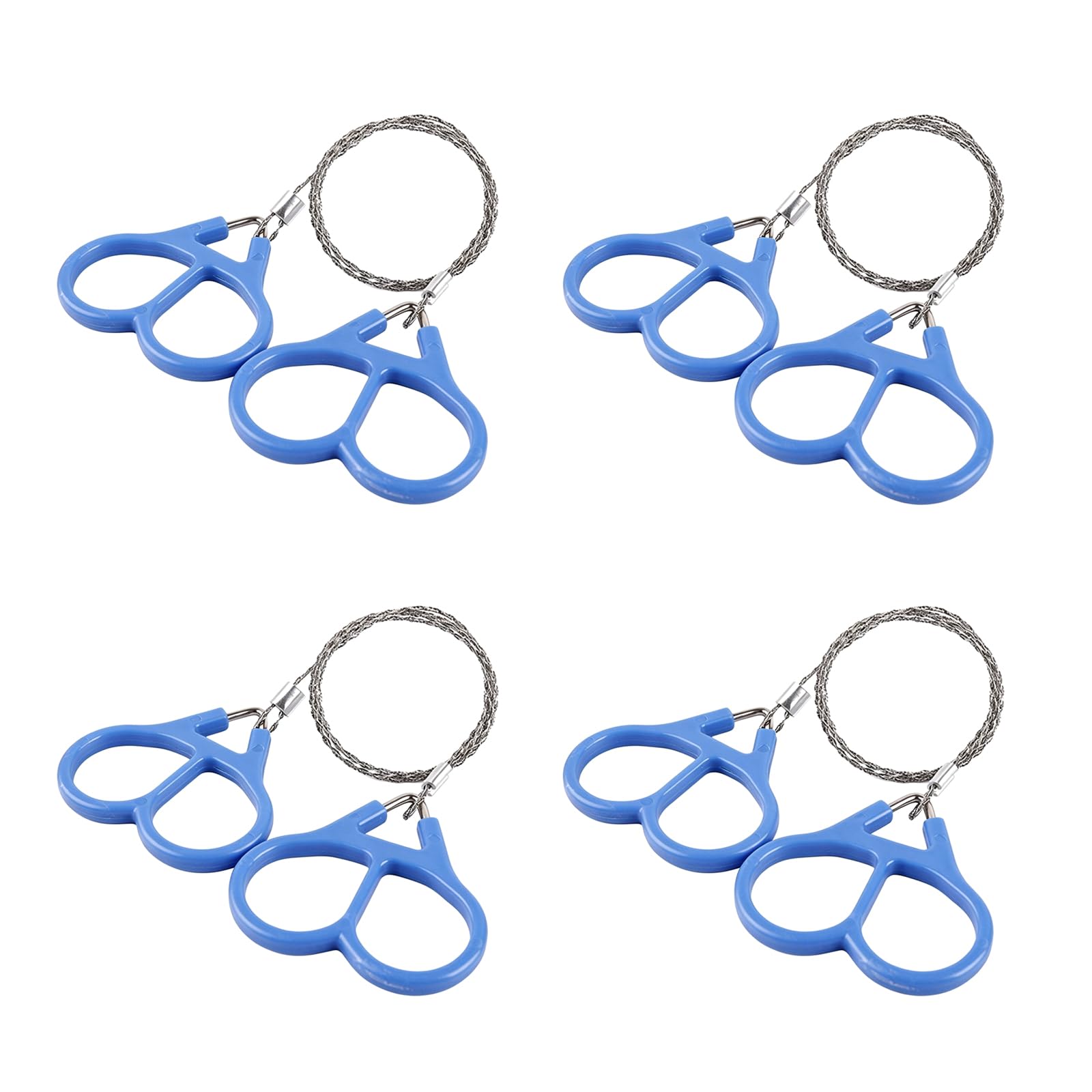 4 Pcs Wire Saw Portable Pocket Stainless Steel Blue