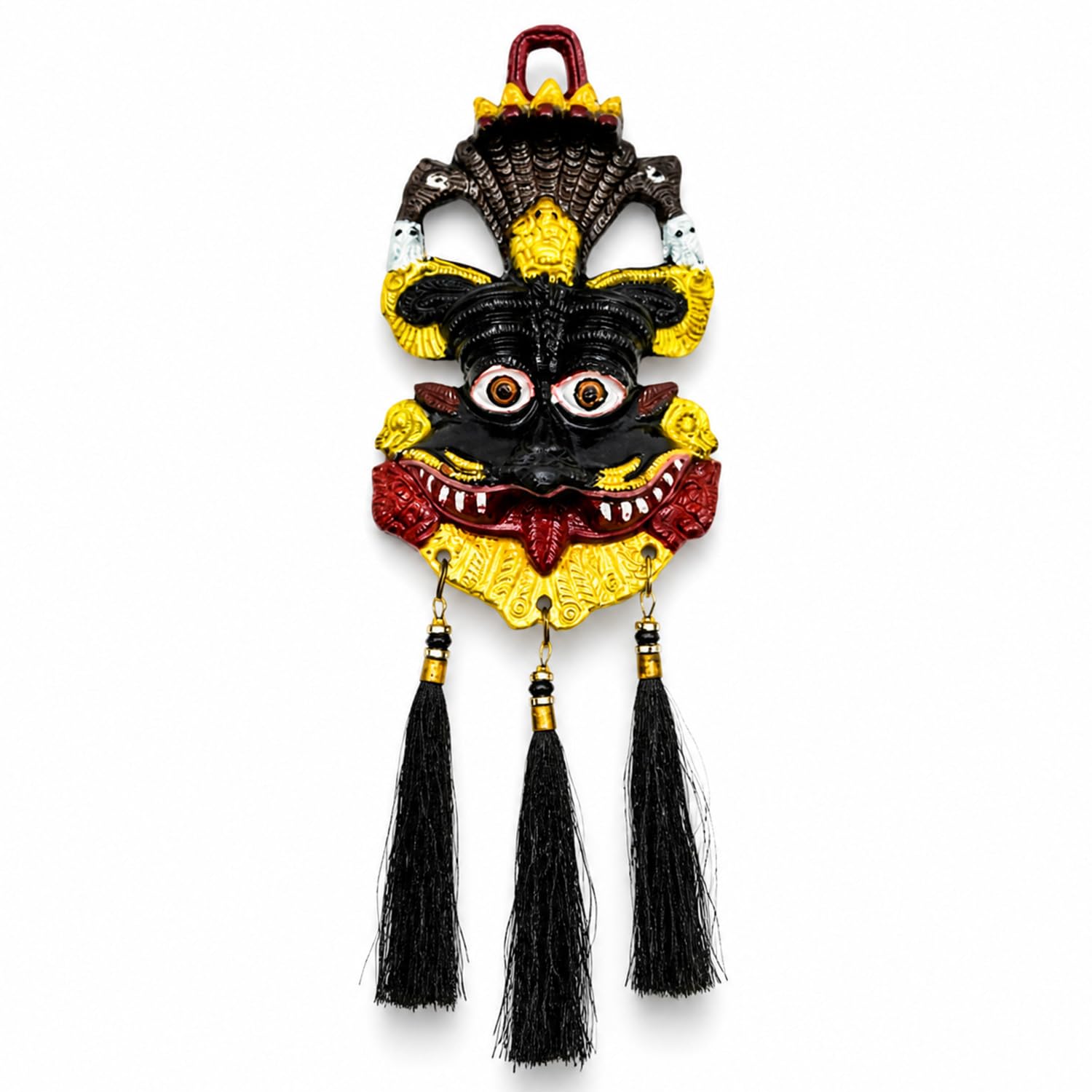 AVORA Metal Nazar Battu for Home Entrance 10 Inch Hand Painted Evil Eye Hanging | Kirtimukha Door Wall Decor | Vastu Protection Hanging for Home, Office, Mandir, Housewarming-image-47