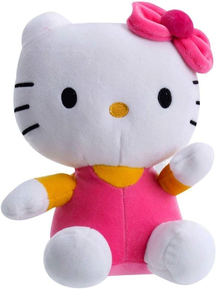 YELLOWFIN Hey Kitty Cat Soft Toy | Cute Cuddly Stuffed Toy |for Baby, Girl, Boy, Kids Birthday Gift (Pink, 35 cm) (Appearance May Vary)