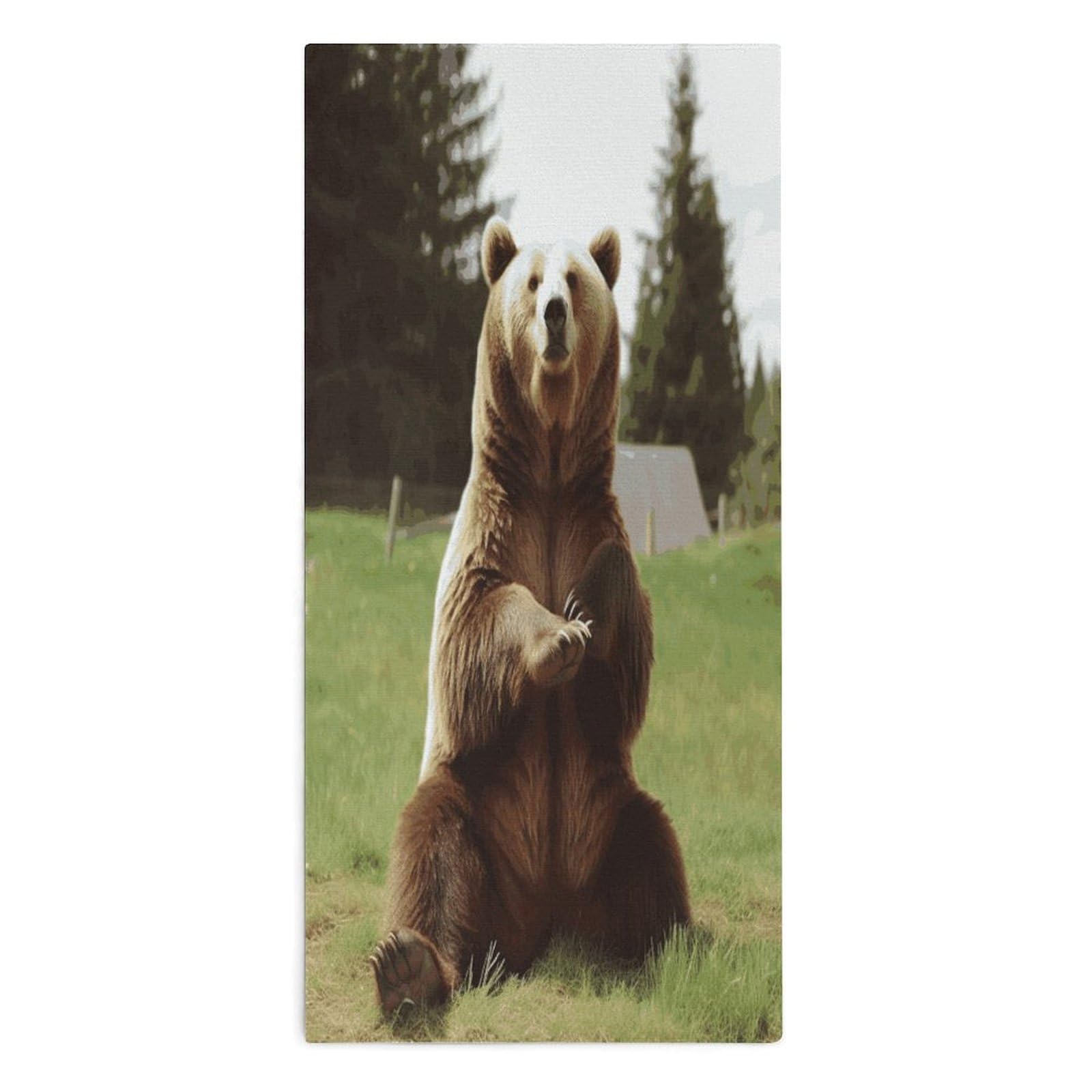Btcowzrv Style Hi Bear Sit On The Lawn Bath Towel Beach Towels Shower Towel