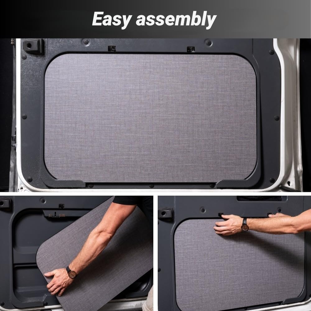 Schiebetürverkleidung mit integriertem Campingtisch für VW T5, T6 & T6.1 – platzsparende Innenausbau Lösung – robuster, wetterfester VW Bus Tisch (Indoor/Outdoor) – Montage ohne Bohren
