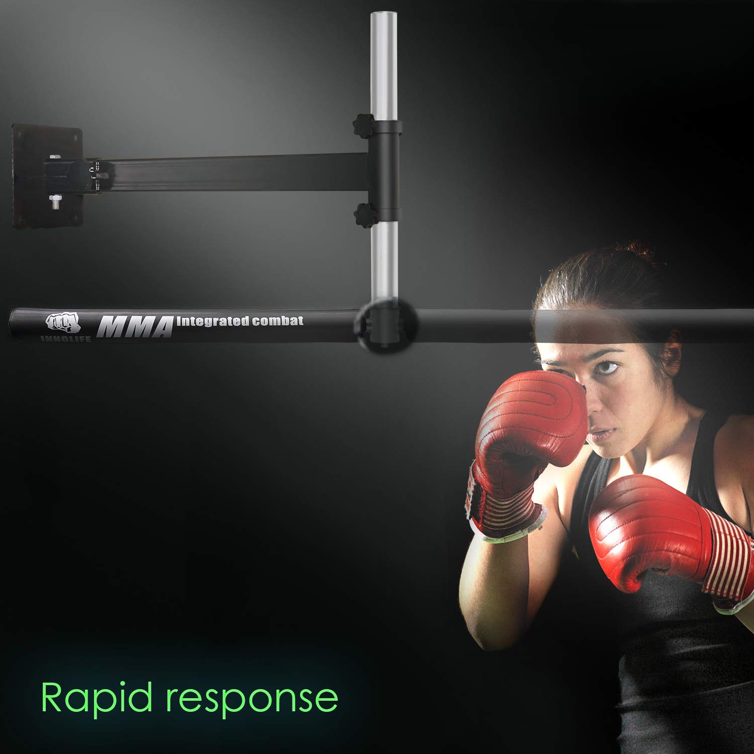 Innolife Supporto da parete MMA Boxing Speed Trainer Punching Spinning Bar