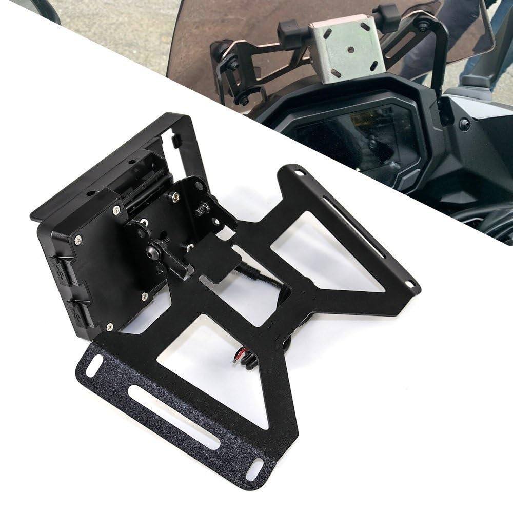 Support GPS/téléphone Pour Moto Kawasaki Ninja Z1000SX (2017-2021) - Montage Guidon - Aluminium Noir - Anti-pluie