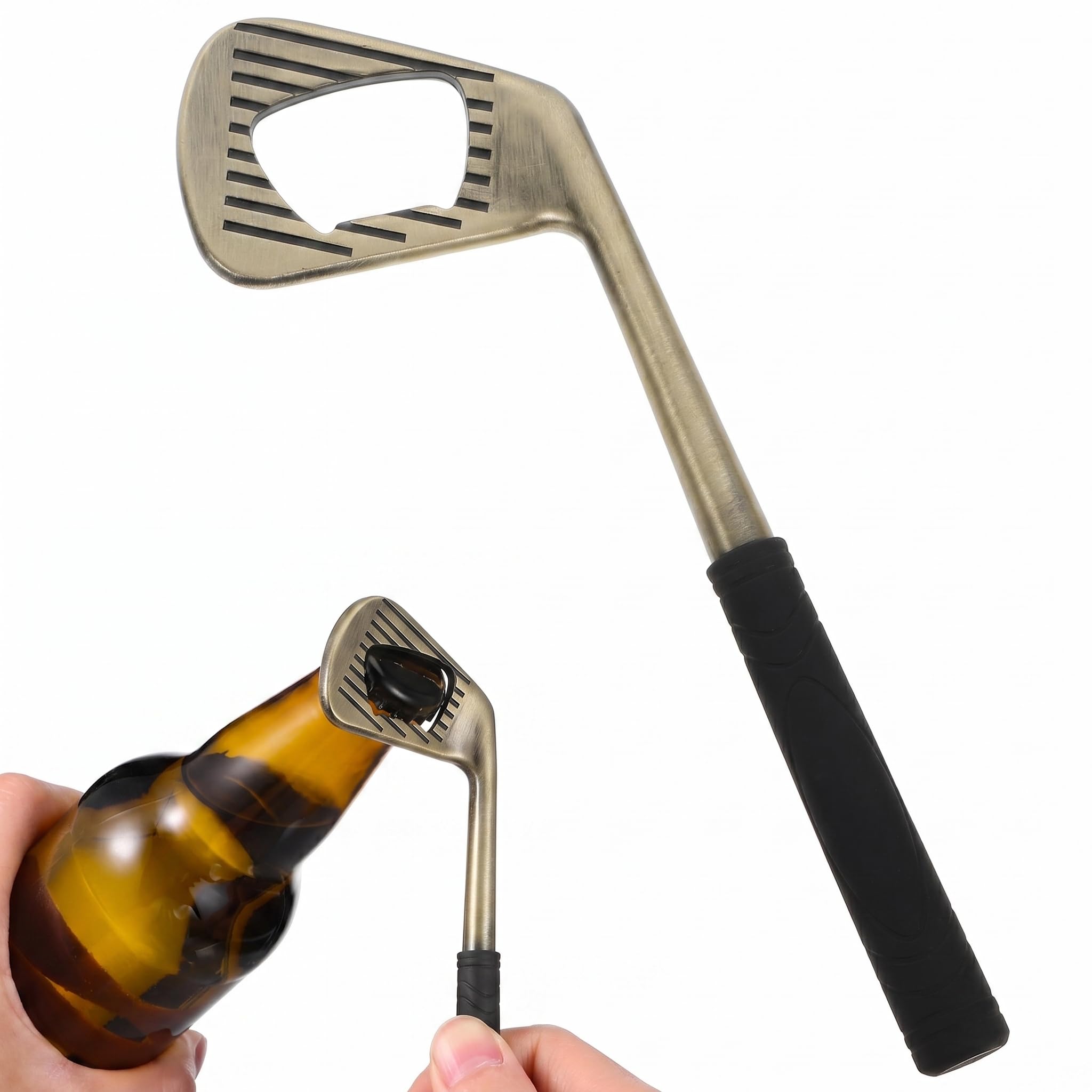 Ciieeo 1pc Golf Club Bottle Opener Novelty Golfer Beer Bottle Opener Metal Golf Clubs Beer Opener for The Golf Lover Beer Enthusiast Use (Bronze)
