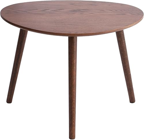 Grewood Mesa auxiliar ovalada pequeña, mesa de centro moderna de mediados de siglo para sala de estar, mesa auxiliar pequeña, mesa auxiliar, fácil