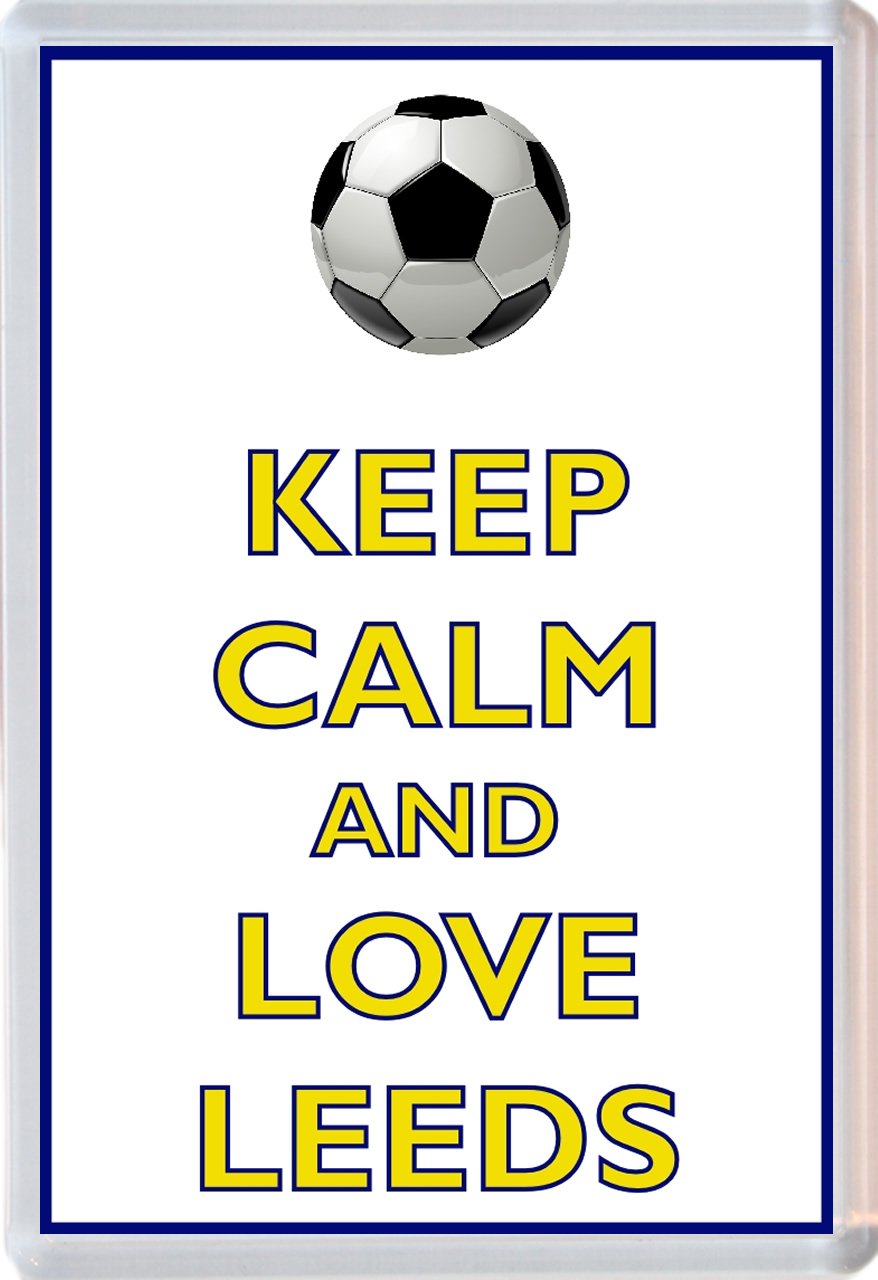 Baked Bean Store Keep Calm And Love Leeds - Novelty Jumbo Fridge Magnet Football/Fc Themed