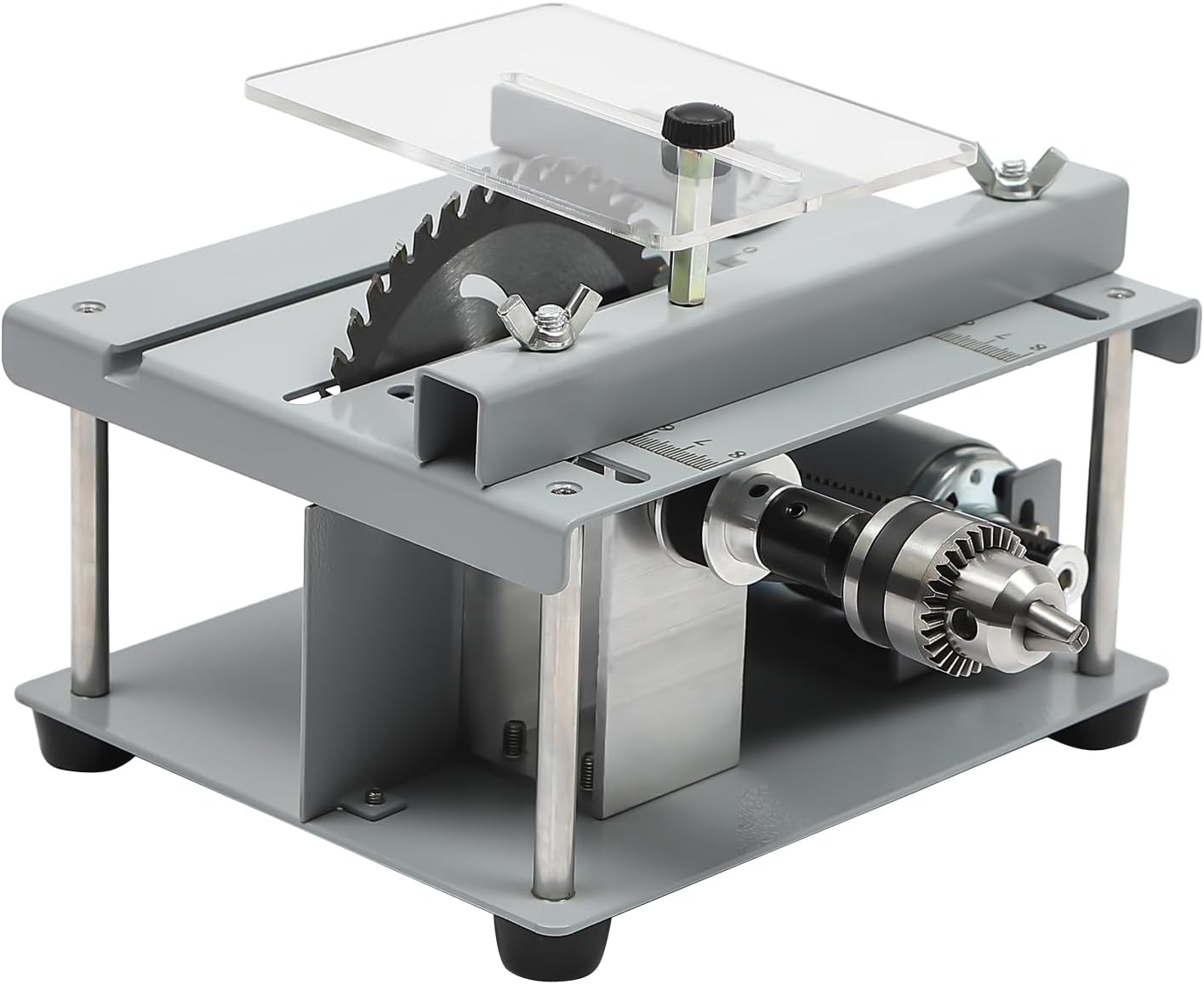 Mini Table Saw 10000 rpm Table Saws Chop Saw 96 W Table Saw with Push-Pull Slide and Adjustable 7-Speed Speed Maximum Cutting Depth 3.5 cm