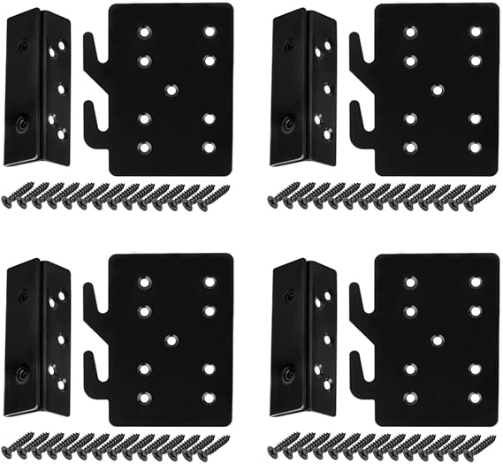 Gchee 4sets Heavy Duty Weldable Bed Frame Bed Post Double