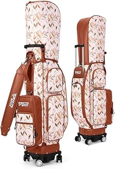 Amazon | キャディバッグ ゴルフバッグ キャスター付キ ハンドル付き