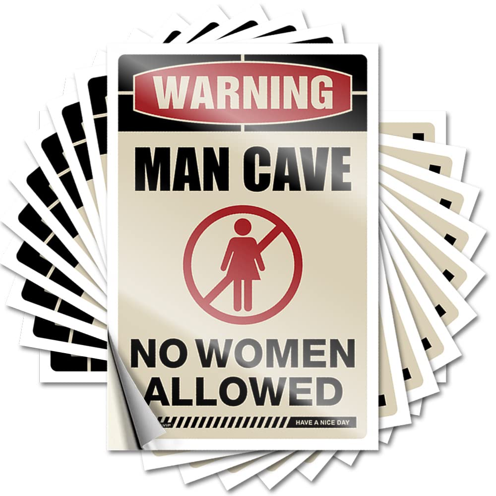 Vintage, Tattoos Accessories Warning Man Cave No Women Allowed | Ship Books(12X18CM)
