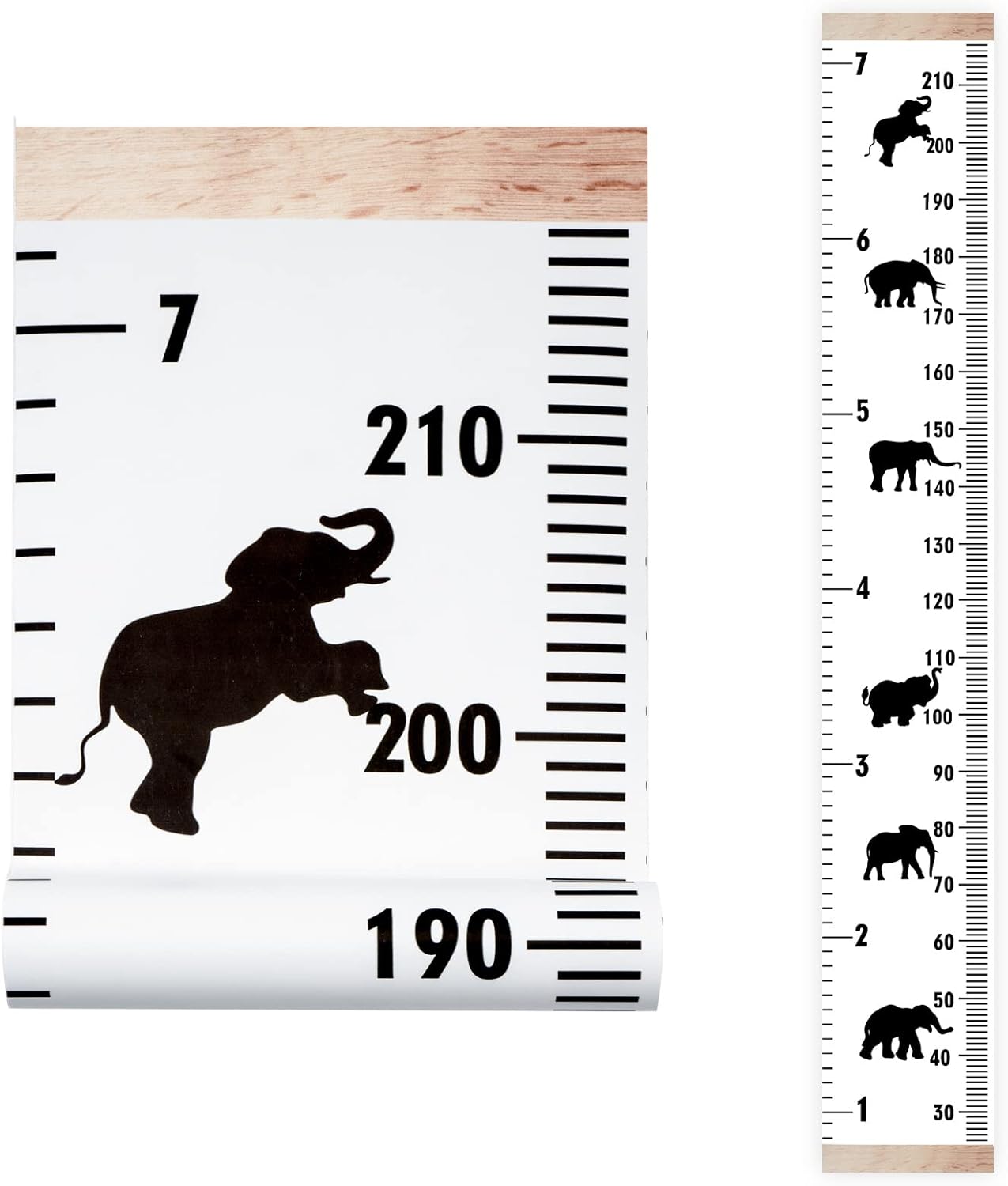 CAIRIAC Elephant Growth Chart Sticker Wall Decal, Vinyl Height