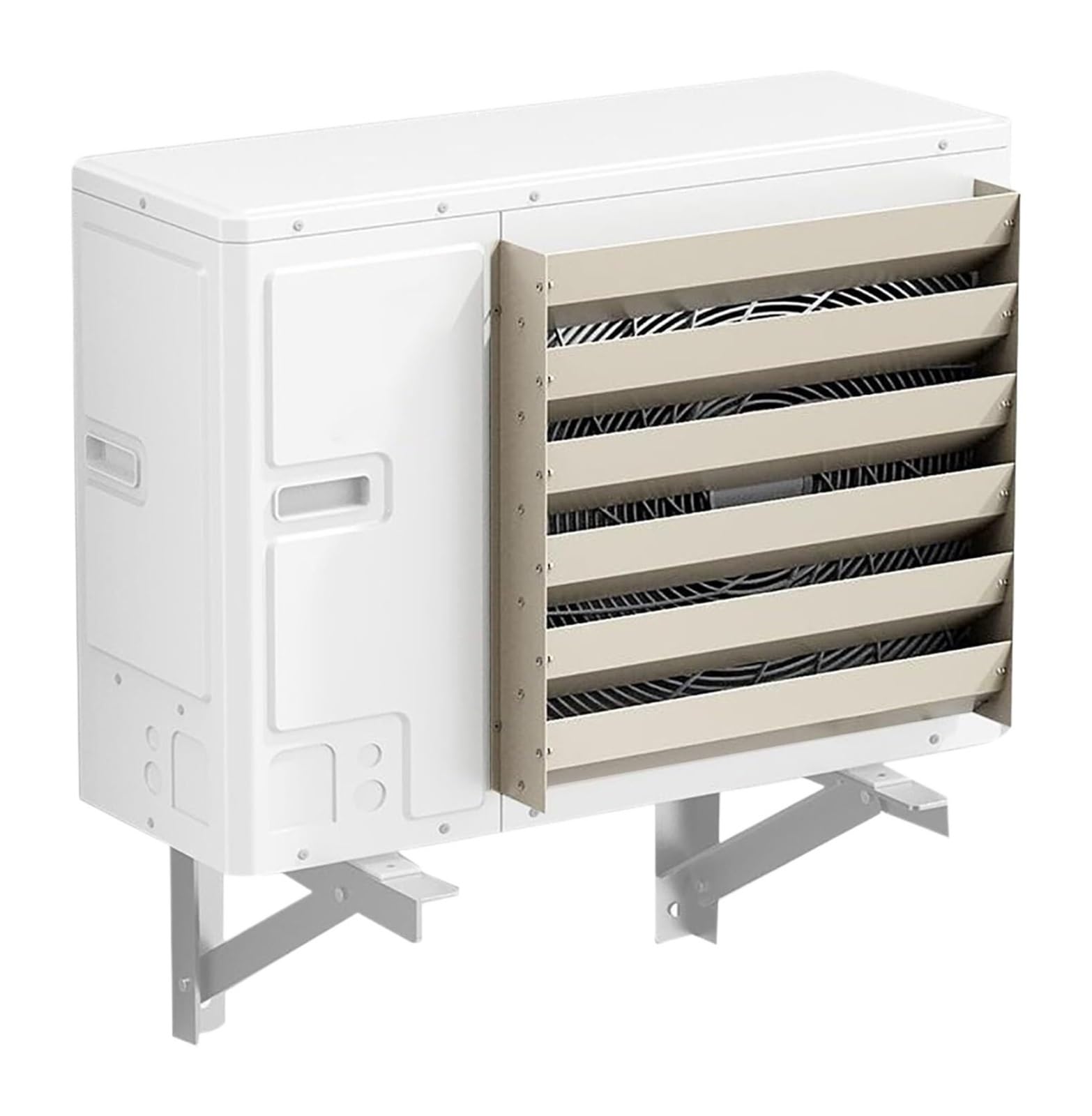 AVkgwrtb Stainless Steel Ac Vent Deflector, Outdoor AC Unit Cover Deflector & Baffle Weather ion 45-65cm(60cm/23.6in)
