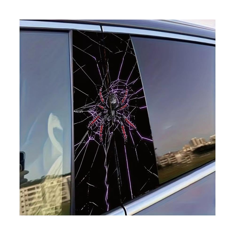 Body Parts 2pcs Car Center Column Decal Orb-Weaver Spider Glossy Material Protective Film