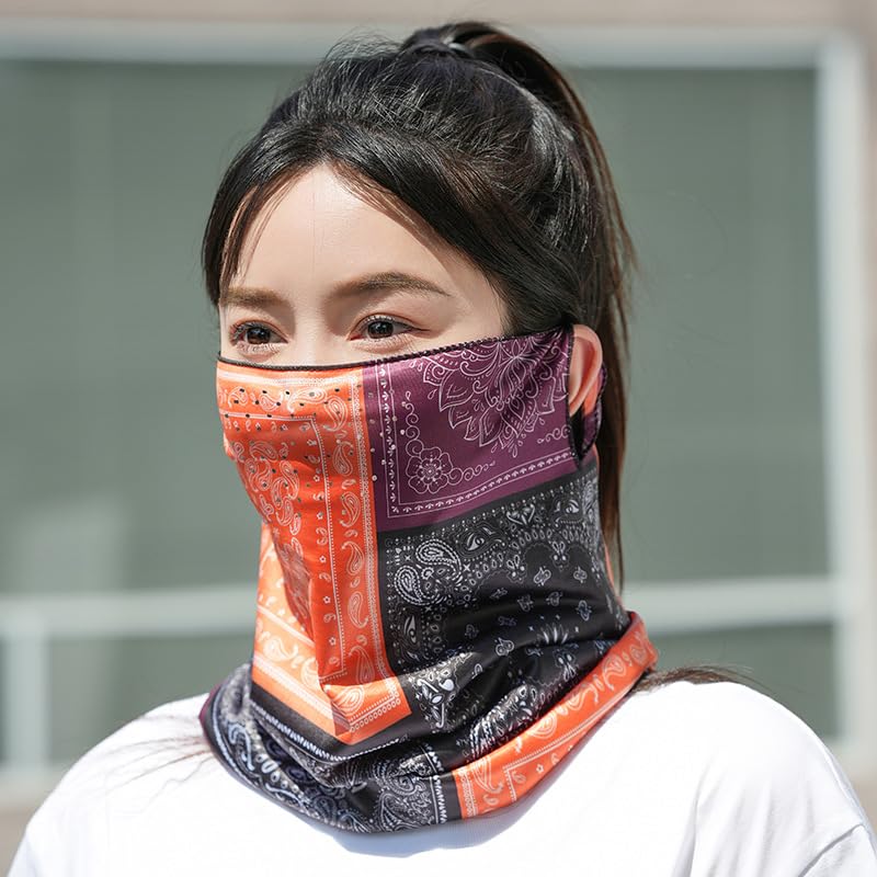 Image of Sun UV Protection Face Cover Scarf Mask Neck Gaiter Breathable Windproof Bandana Neck Gaiters
