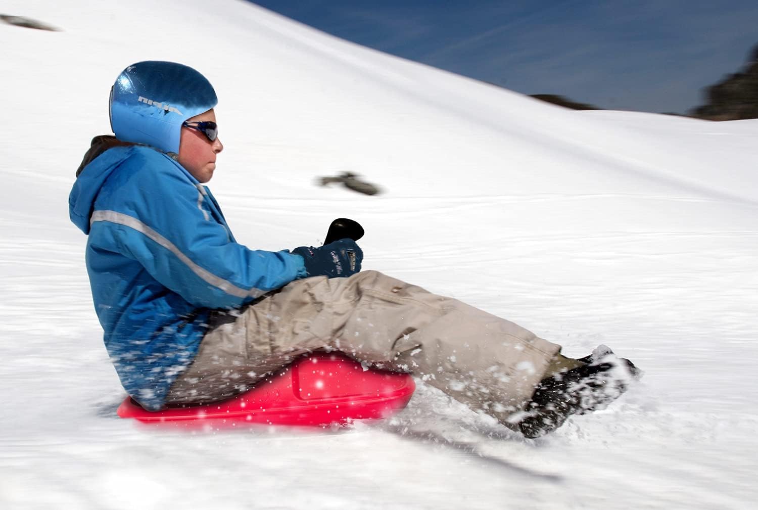Bob - Luge pour enfants - En plastique robuste - Stable - Pour enfants et adultes - Sports d'hiver - Avec contrôle facile - Jusqu'à 100 kg