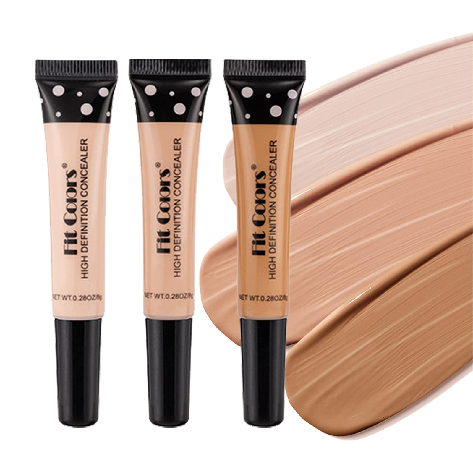 Concealer Contour Stick Highlighter Makeup,Repairing Nourishing Foundation Liquid Concealer For Dark Circles,Three-colour Concealer With Light Sand & Roasted Walnut & Honey