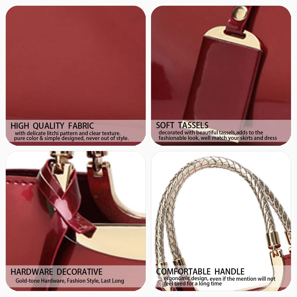 AINUOEY Donna Borse a Mano Borsa a Spalla Elegante Grandi Firmate Marca Tracolla Antifurto PU pelle 76610 1 pz