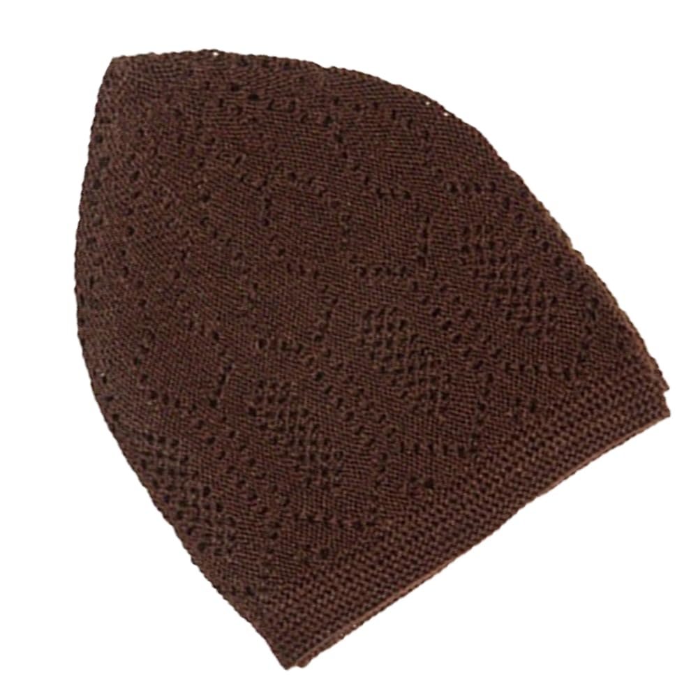 Bmlimited Men's Brown Bml Kufi Cap Islamic Muslim Mosque Prayer Topi Breathable Lightweight Head Wear Ideal Hat For Eid Ramadan Namaz Present