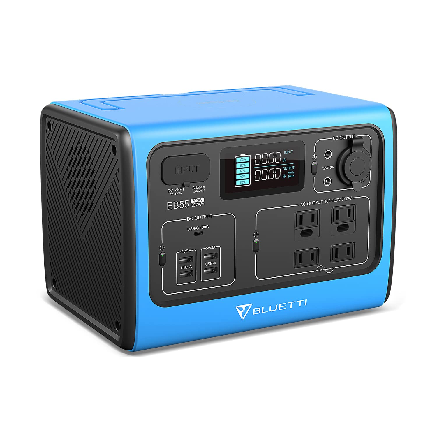 Buy BLUETTI EB55 Portable Power Station 700W 537Wh LiFePO4 Battery 