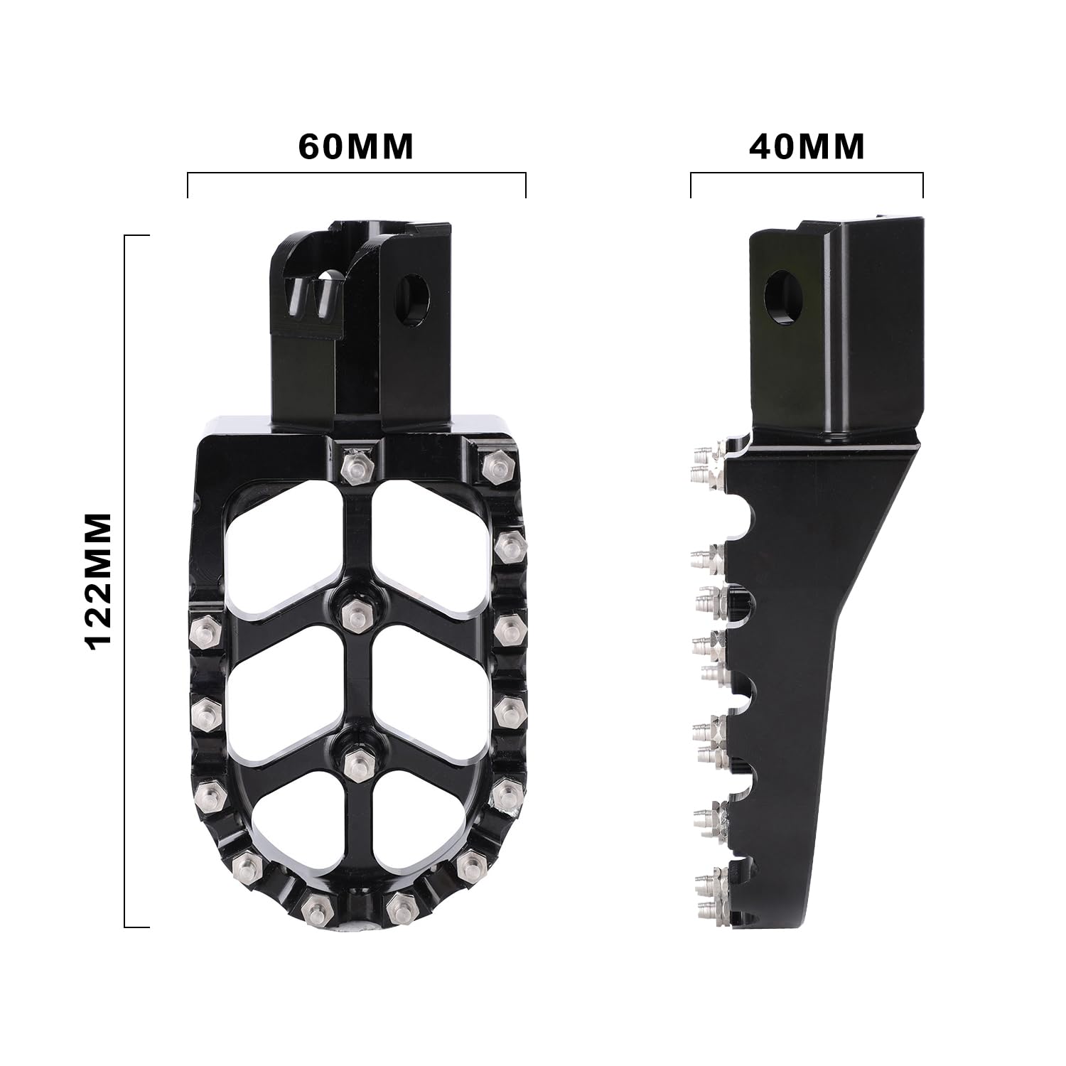 Pedane Moto per Kawasaki, Poggiapiedi Enduro CNC Alluminio per Kawasaki KMX 125 R KMX 125R KMX125R Enduro Pit Bike Motocross Verde
