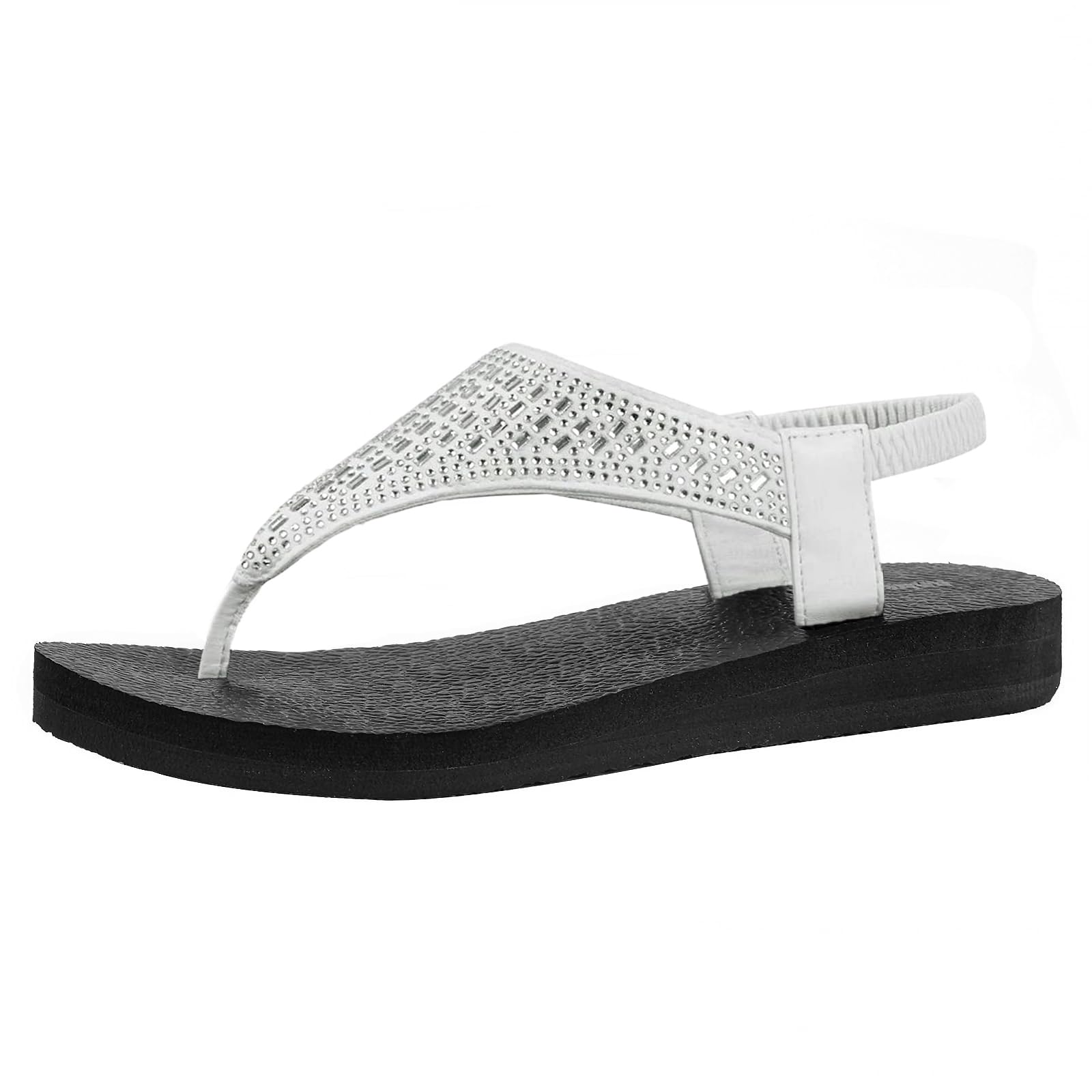 (Size 10.5) Ranberone Women's Yoga Mat Meditation Flat Slingback Sandals