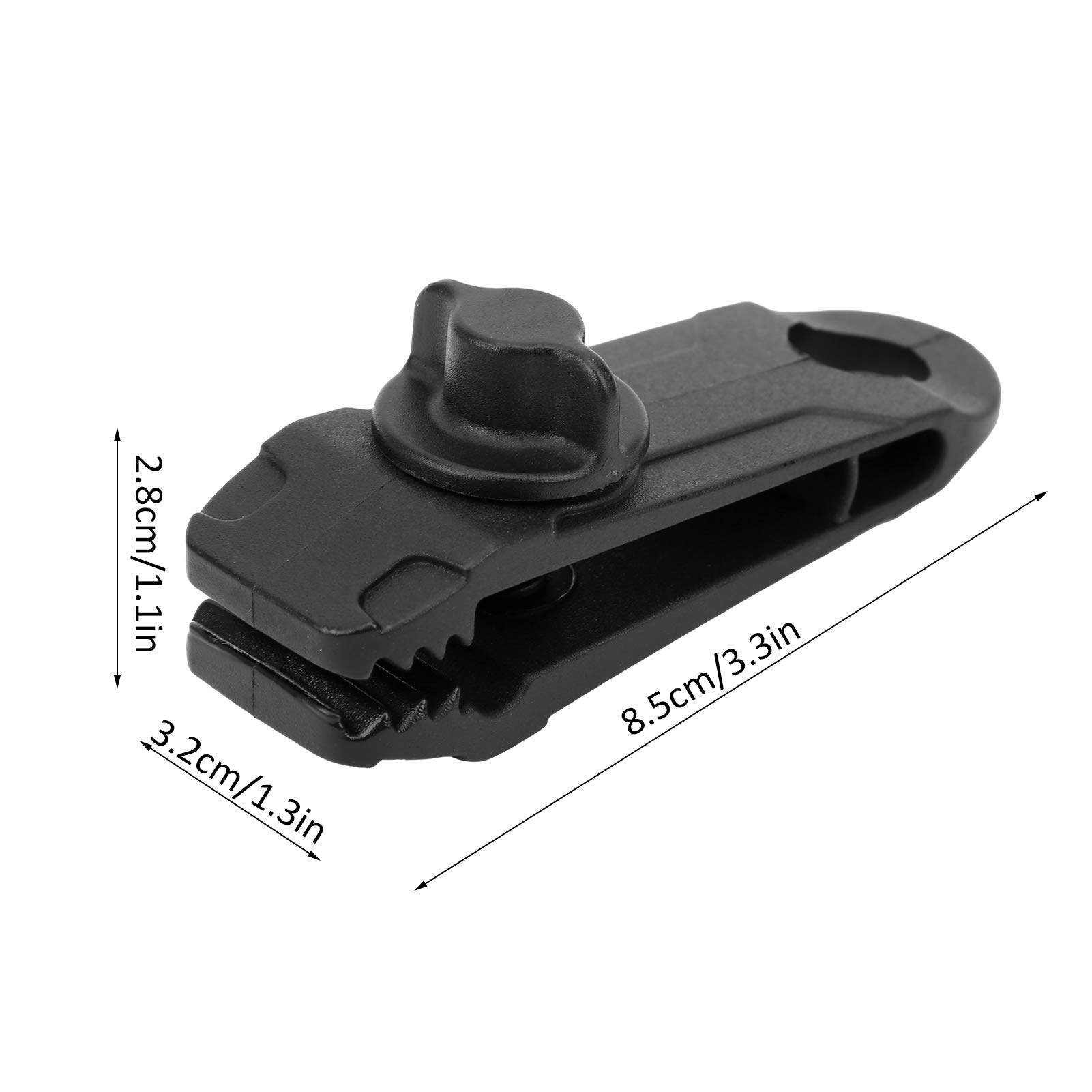 15Pcs Tarp Clips, Heavy Duty Lock Grip Windproof Tent Clip Locking Thumb Screw Clip Tent Fixed Buckle Awning Tarp Clamps for Outdoor Camping Canopy, Black