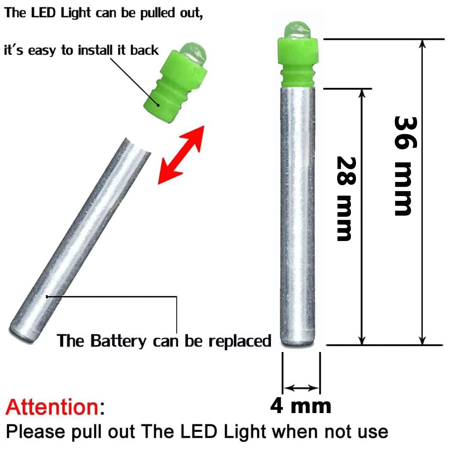 6.2/GT High Capacity LED Bobber Light Replacement Battery for Fishing Lures, Fishing Bobbers, Arrow Nocks, Fishing Floats, Pole Lights, LED Flashers