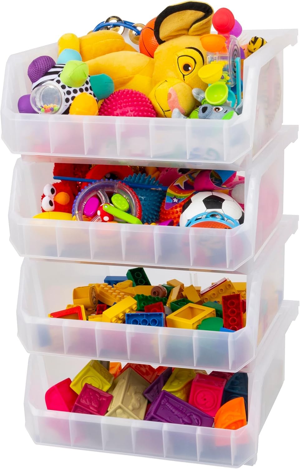 ReadySpace Plastic Containers for Organizing and Storage Bins for Closet, Kitchen, Office, Garage or Pantry Organization, Stackable Bins, Extra Large