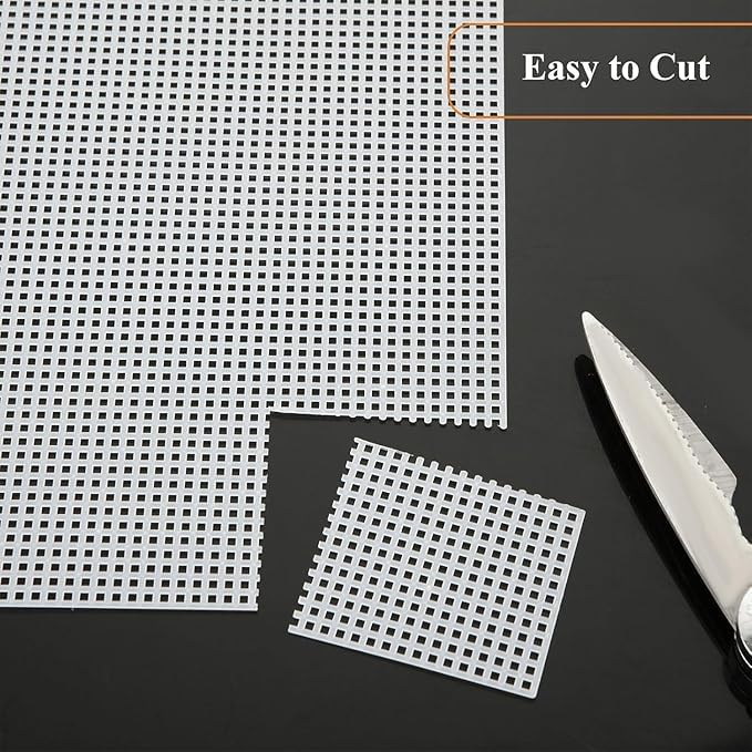 Cross Stitch Cloth/Bag Making Materials,Canvas Sheet for Craft, Sewing/Embroidery Projects and DIY,Plastic Canvas Sheet for Decoration (5) 2