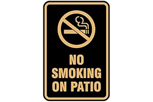 Signs ByLITA No Smoking Signs for Business Outdoor, No Smoking on Patio...