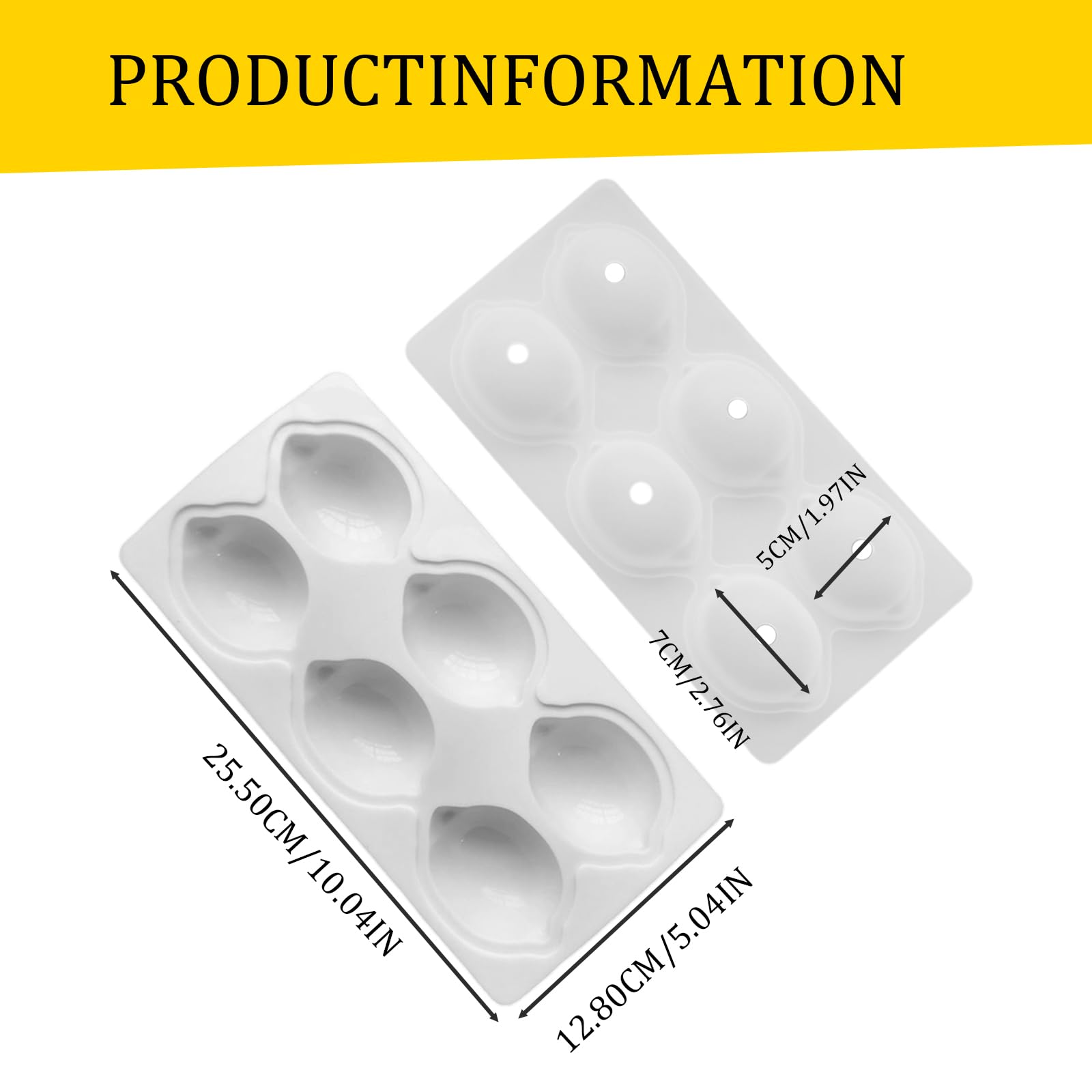 Mtjbfv Cedric Grolet Formen,mango Silikonform,6 Cavity 3d Lemon