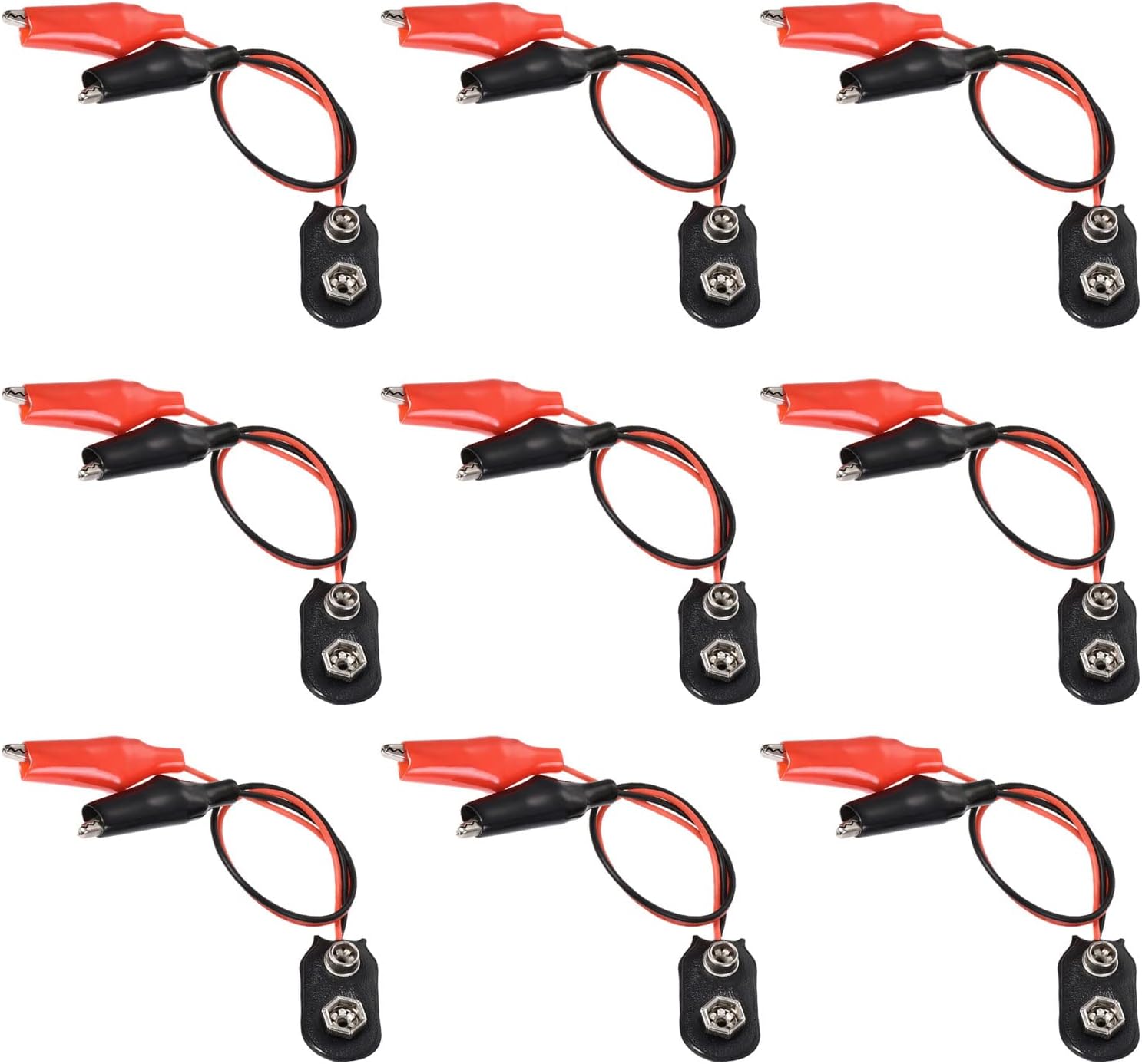 DMiotech 9 Pack 9V Battery Clip Faux Leather IType Soft