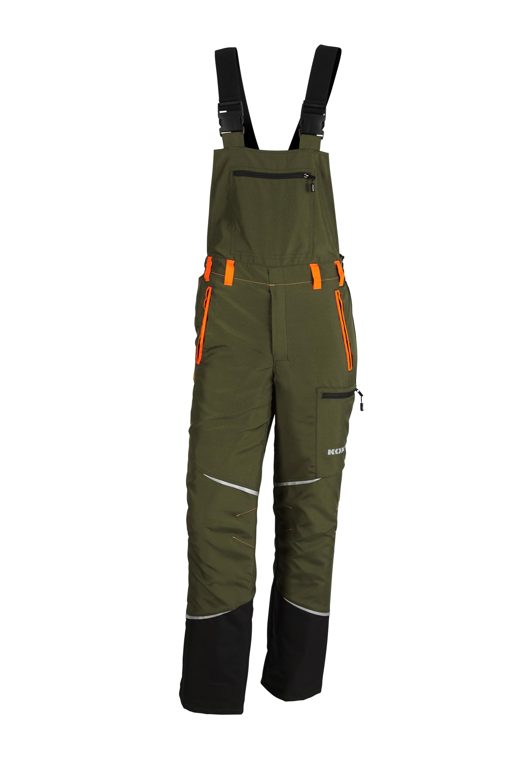KOX Schnittschutz Latzhose Mistral 3.0 Grün/Orange Größe 48