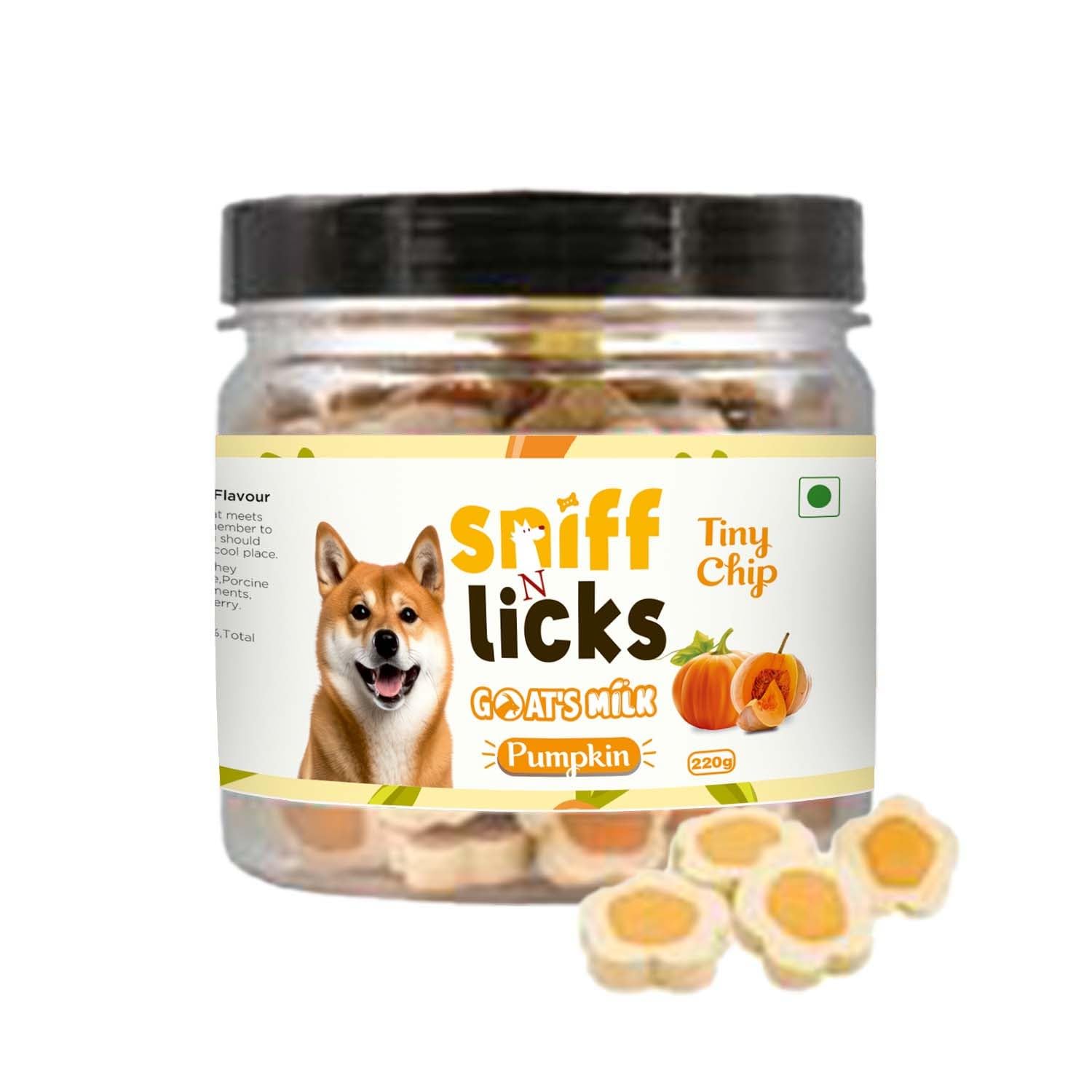 Sniff & Licks Dog Treats, Tiny CHIP for Adult Dog and Puppy with Pumpkin & Goat MilkFlavour, 220g (Pack of 1) (B0CNZ69QPY) Amazon Price History, Amazon Price Tracker